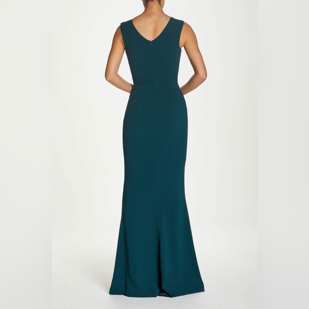 New Dress the Population Sandra Gown In Pine Green Size Medium - Picture 3 of 12